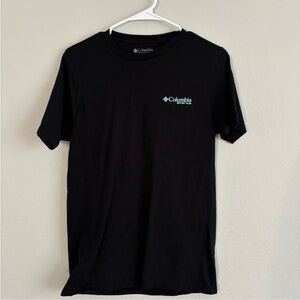 Columbia Men's Black Tee with Teal Logo